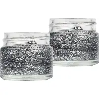Superstar Glittergel voor lichaam/haar en gezicht - 2x - zilver - 15 ml - Glitter schmink