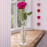 Sjaal met Verhaal Bloem Wolvilt - Roos - Fuchsia - 42cm - Duurzaam & Fairtrade Homedecoratie