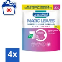 Dr. Beckmann - Magic Leaves - Wasstrips - Gekleurde Was - Frisse Bloesem - 20 Wasbeurten - Voordeelverpakking - 4 stuks