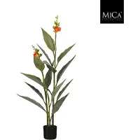 Mica Decorations kunstplant oranje (H115 cm)