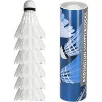 Springos Badminton Shuttles - 6 Stuks - Badminton - Professioneel - Kunststof - Wit