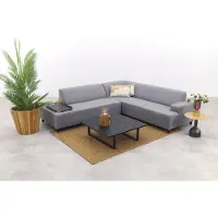 Van der Garde Tuinmeubelen Malaga/Cuba - hoekbank loungeset chaise longue - Lichtgrijs