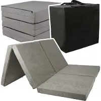 Viking Choice Opvouwbaar 2-persoons matras met wasbare hoes - 195x120x7 cm - Grijs - Koudschuim - Huisstofmijtwerend