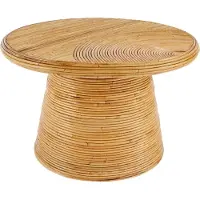 Atmosphera Créateur d'intérieur® Tanae Salontafel uit rotanriet - Ø70xH45cm - Beige