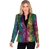 Hobby Hall Pailletten Blazer Regenboog Jungle Fun Vrouw