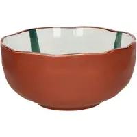 Pomax Mykonos diep bord / bowl D20cm H9.5cm groen