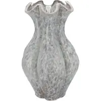 DK Design Bloemenvaas Inga Driss - grijs - 25 x 36 cm - unieke glazuurlook