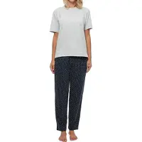 Schiesser Pyjama 'Organic Cotton' smoky blue