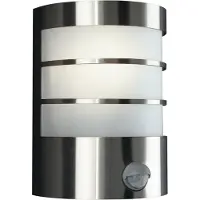 Philips myGarden Wandlamp Calgary, 60W E27, zonder lamp, Buitenverlichting voor aan de muur, RVS, Glas, Metaal, IP44, Terras, Tuin, II