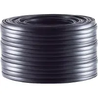 S-Impuls Telefoonkabel 4-aderig op rol | CCA (AWG30) | plat | zwart | 25 meter