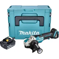 Makita DGA 520 G1JX1 Accuslijper 18 V 125 mm X-LOCK Brushless + 1x accu 6.0 Ah + Makpac - zonder lader