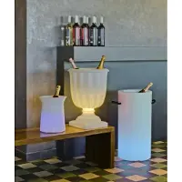 Newgarden Palma LED flessenkoeler Solar + oplaadbare batterij Palma, dimbaar, wit / opaal, Kunststof, Modern