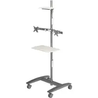 Dataflex Conferentiewagen VIEWMATE COMBO (Vloer, 24"), Monitorsteun, Zilver