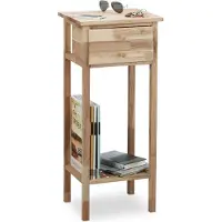 Relaxdays Salontafel, Salontafel Walnoot (35 x 30 x 80 cm)