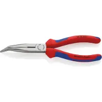 Knipex Platspitse Tang met Zijsnijder (Telefoontang) | 200 mm Lengte | Meer-Componentengrepen | Zwart Geatramenteerd - 26 22 200 SB