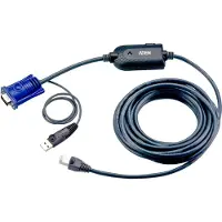Aten KVM Adapter [1x USB 1.1 stekker A, VGA-stekker - 1x RJ45-bus] 4.50 m Zwart