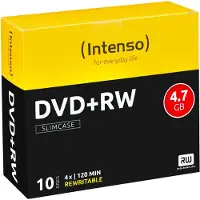 Intenso 4211632 DVD+RW disc 4.7 GB 10 stuk(s) Slimcase Herschrijfbaar