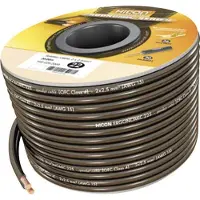 Hicon HIE-225-1000 Luidsprekerkabel Ergonomic 2 x 2.5 mm² Zwart 10 m