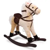 Small Foot - Houten Schommelpaard Pluche Shaggy
