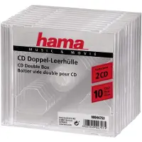 Hama Cd Double Jewel Case, Pack Of 10