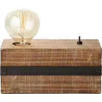 Brilliant tafellamp Woodhill hout 40W