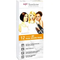 Tombow ABT Dual Brush Tekenpennen - Brushpennen - Huidskleuren - Portrait colours - 12 stuks
