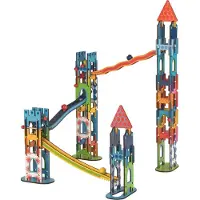 Goki knikkerbaan ridderkasteel kleurrijk speelgoed voor kinderen.