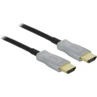 DeLOCK 85015 HDMI-kabel HDMI Aansluitkabel HDMI-A-stekker 20 m Zwart 4K UHD, Vergulde steekcontacten