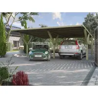 Weka Carport-duo 612 Zonder Dak 594x606cm