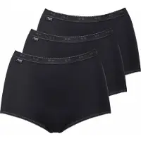 Sloggi 3P Basic Maxi Zwart katoen 56 Dames