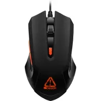Canyon Star Raider, geschikt voor rechtshandigen, optische muis, USB Type-A, 3200 DPI, zwart, oranje