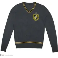 Cinereplicas Springer, Harry Potter - Hufflepuff - Grijs Gebreide Trui - Groot, Grijs, (L)
