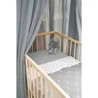 Meyco X Mrs. Keizer baby ledikantlaken Louis 100x150 cm - set van 2 grijs/wit unisex