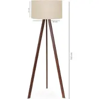 Opviq - Vloerlamp - Beige - 150 cm hoogte - 38 cm diameter