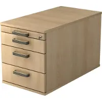 Hjh OFFICE PRO SIGNA TC30 SG - Rolcontainer Hout Eiken met 3 lades Greeplijst kunststof