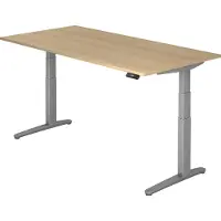 Hjh OFFICE PRO XBHM 2E SS - 200 x 100 Eiken Tafelhoogte I Elektrisch in hoogte verstelbaar