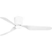 Faro Plafondventilator Pemba L LED lamp, wit, wit / opaal, Woon-/ Eetkamer, metaal, Modern