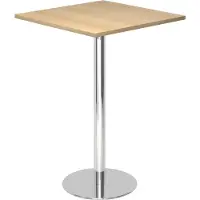 Hjh OFFICE PRO BISTRO H88Q C - Systeem conferentietafel 80 x 80 Chroom Eiken