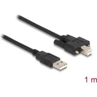 DeLOCK Cable USB 2.0 Type-A male to Type-B male with screws 1 m