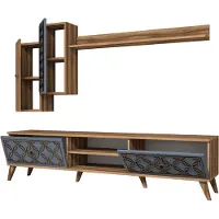 Skye Decor Emob- TV Meubel Woody Fashion TV-meubel | 100% Melamine Gecoat | Walnoot Chalcedoon - 180cm - Bruin