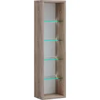 VCM RasitoL wandkast wandmontage 5 planken eik decor.