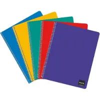 Elco Ringfix Collegeblok A7 Geruit Spiraal gebonden Karton Kleurenassortiment Geperforeerd 100 Pagina's 10 Stuks à 50 Vellen