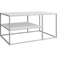 En.casa Salontafel Solund met plank 45x90x60 cm wit mat []