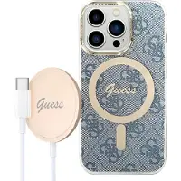 GUESS Gubpp14lh4eacsb+ Charger Set Iphone 14 Pro 6.1 4g Print Telefoonhoesje