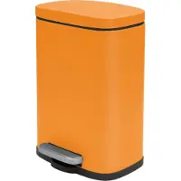 Spirella Vuilnisemmer Venetië - oranje - 5 liter - metaal - 21 x 30 cm