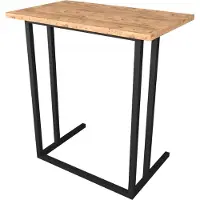 En.casa Bureau Högsby laptoptafel 65,5x60x35,5 cm eiken en zwart