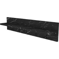 En.casa Wandkapstok Hammarö met plank 80x11x18 cm marmer zwart