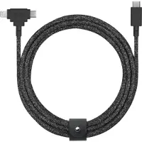 Native Union Belt Cable Duo - 60W - USB-C to USB-C/Lightning - 1.5m - Cosmos Black