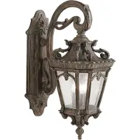 Kichler LED Wand Buitenlamp Tournai | 3X E14 Max 60W | IP44 | Dimbaar | Londonderry