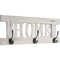 MCW Wandkapstok -C60 Home, kapstok, kapstokpaneel, shabby look vintage 55x21cm ~ wit, shabby